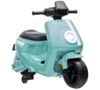 Vespa scooter électrique enfants moto porteur pour enfants 6 V, 2 moteurs puissant, vitesse max. 3 km/h, phare et musique, marche avant/arrière, roues d'entraînement, 18 à 36 mois, vert