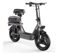 Scooter électrique GQ8,Pliable/Déplacement Urbain/Moteur 250W/Batterie 48V15Ah/Tout Suspendu/Coffre de Rangement/Autonomie 30KM/Gris