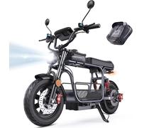 Scooter électrique iScooter DX5 pour adultes avec siège, moteur 1500 W, batterie 48 V 15,6 Ah, 15 pouces