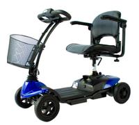 Scooter électrique Mobiclinic Mobilité réduite 4 roues 250 W Compact et Démontable Auton. 10 km 12V Bleu Virgo