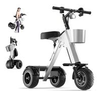 Scooter Électrique Pliable,Scooter Léger,Modèle Portable | Pliable et léger,il est doté d'une batterie amovible de 36 V et 7,8 Ah,d'une marche arrière et d'un démarrage à clé