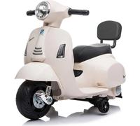 Scooter électrique pour enfants 6V - Vespa GTS Mini - 1 à 3 ans - avec phare - Blanc