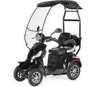 Scooter électrique pour PMR personnes à mobilité réduite avec bâche de protection VELECO FASTER 1000 watts homologable noir lithium noir G