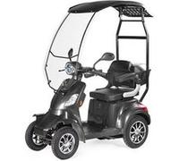 Scooter électrique pour PMR personnes à mobilité réduite avec bâche de protection VELECO FASTER 1000 watts homologable gris lithium noir G