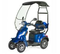 Scooter électrique pour PMR personnes à mobilité réduite toit VELECO FASTER 1000 watts plomb bleu