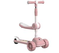 Scooter Électrique pour - Scooter Antidérapant Pliable À 3 Roues avec Lumière LED | Porteur Électrique À Trois Roues pour Garçons Et Filles Âgés De 3 À 12 Ans, pour Les Loisirs en Plein Air