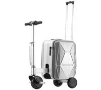 Scooter électrique Ride-On Smart Suitcase, valise cabine rigide extensible, batterie externe 93,6 Wh, puissance 250 W jusqu'à 13 km/h, port de charge externe, charge maximale 150 kg Silver-20L