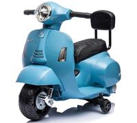 Scooter électrique Vespa à partir de 18m véhicule électrique véhicule pour enfants scooter avec dossier bleu