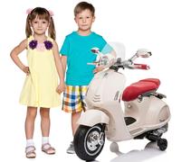 Scooter électrique Vespa à partir de 3 ans Véhicule électrique pour enfants Scooter blanc