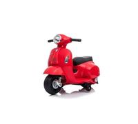 Scooter Électrique Vespa Gts, Rouge, Avec Roues Auxiliaires, Autorisé, Batterie 6v, Siège En Cuir, Moteur 30w