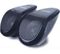 Scooter étanche lecteur MP3 bluetooth haut-parleur audio FM radio pour rétroviseur 10MM - noir + rouge