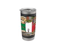 Scooter gondole spaghetti drapeau italien Italie Gobelet isotherme en acier inoxydable double paroi