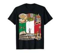 Scooter gondole Spaghetti Drapeau Italien Italie T-Shirt