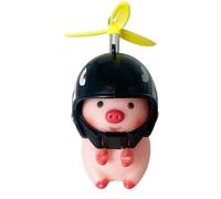Scooter Handlebar Ornament - Cartoon Animal Helmet Figure , Motorcycle Front Mount Cute Swine Doll Accessory Kit , Kids Adults Riding Styling Display Toy | Vehicle Personalization Fun Gift Outdoor