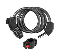 Scooter Lock Device, Cycle Combination Chain, 5 Digit Secure Tool, 4 Feet Coiled Frame, Resettable Alarm Accessory, Motorcycle Stroller Gear, Portable Outdoor Safety, for Road Mountain Daily Use