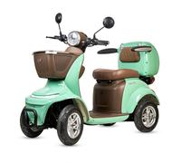 Scooter mobilité réduite Assistant L 1000W - Autonomie 40 km - Roues 8 - Cyan pastel