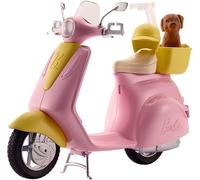 Scooter Moped Rose Barbie Avec Un Chiot