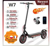 Scooter Scooter électrique W7 8.5 pouces 36V 10.5Ah 650W moteur 25-35km portée 4 Modes de vitesse 35 km/h double amortisseurs E Scooters W7