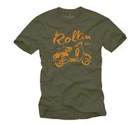 Scooter T-Shirt Homme Rollin 60s Vert Taille S