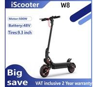 Scooter W8 Scooter électrique pour adultes 750W moteur 48V14Ah batterie 9 pouces tout-terrain programme de connexion APP pliable e-scooter W8(BLACK)