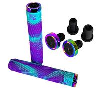 Scooters Blunt Envy Stunt-Scooter BMX Dirt Roller Hand Poignées Soft Long avec 2 x 2 bars + Autocollant Fantic26 (Will Scott 17cm Violet/turquoise)