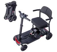 Scooters De Mobilité Pour Adultes Scooter De Mobilité Pliable Avec Deux Batteries Amovibles Autonomie De 24 Km,Capacité De Charge Sécurisée De 100 Kg Pour Les Personnes Âgées Black