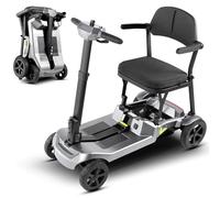 Scooters De Mobilité Pour Adultes Scooter De Mobilité Pliable Avec Deux Batteries Amovibles Autonomie De 24 Km,Capacité De Charge Sécurisée De 100 Kg Pour Les Personnes Âgées Silver