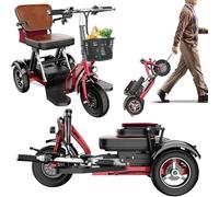 Scooters de mobilité pour Adultes Scooter de mobilité Pliable et léger à 3 Roues Siège Confortable C'est Un Choix idéal pour Les Seniors et Les Adultes