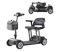 Scooters De Mobilité pour Adultes Scooters De Mobilité À 4 Roues Scooters pour Personnes Âgées Siège Confortable Et Pliable Facile pour Les Personnes Âgées Et Handicapées 12A