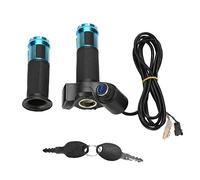 Scooters Électriques Guidon De Vélo Poignées,Electrique Poignée de Commande de Vitesse pour Scooter Vélo VTT(Blue)