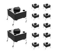 SCOOYUCK 100 Pièces Micro Interrupteur, Normalement ouvert 4 Broches, Bouton Poussoir Electronique Flick Switch Kits