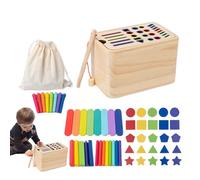 Score de tri des couleurs, jouet de trieur en forme de bois | Jeux de développement sensoriel | Jeux de motricité en forme de couleur en forme de bois pour les de 6 à 18 mois
