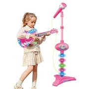 Score d'instruments de Musique - Guitare pour avec Ensemble de Microphone, Support de Hauteur réglable, Fonction de Musique Lumineuse | Jeux de Guitare éducative pour garçons Girl Fun Joue r