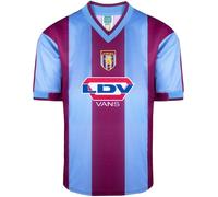 Score Draw Aston Villa Retro Home Shirt 00 Mens Bordeaux/Bleu L Male