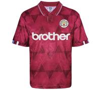 Score Draw Manchester City Retro Away Shirt 89 Mens Violet/Blanc M Male