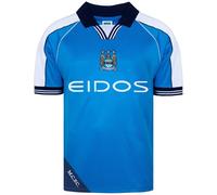 Score Draw Manchester City Retro Home Shirt 2000 Adults Bleu/Blanc L Male