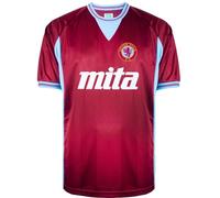 Score Draw Men's Aston Villa Licensed Retro Football Shirt Claret M Male