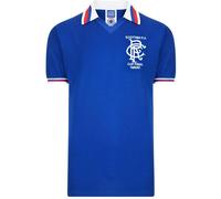 Score Draw Rangers Fc Retro Home Shirt 1981 Adults Bleu M Male