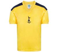 Score Draw Tottenham Hotspur Retro Away Shirt 1982 Mens Jaune/Bleu 2XL Male