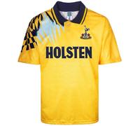 Score Draw Tottenham Hotspur Retro Away Shirt 1992 Adults Jaune/Bleu 2XL Male