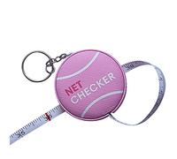 Scoring Right Mètre Ruban et Porte-clés pour mesurer la Hauteur du Tennis Rose