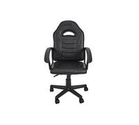 SCORP - Fauteuil de Bureau sur Roulettes Simili Cuir Noir -