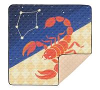 Scorpio Constellation Art Tapis de jeu rembourré doux pour l'intérieur et l'extérieur Tapis d'activités pour bébés, nourrissons et tout-petits, 127 x 127 cm