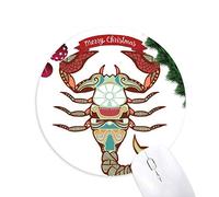 scorpio constellation, symbole du zodiaque tapis de souris en caoutchouc de sapin de noël
