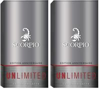 Scorpio - Eau de Toilette - Collection Unlimited - Format 75ml (Lot de 2)