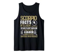 Scorpio Faits Chemise Cadeau d'anniversaire Octobre et Novembre Débardeur