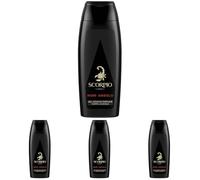 Scorpio - Gel Douche Corps Homme - Collection Noir Absolu - Format 250 ml (Lot de 4)