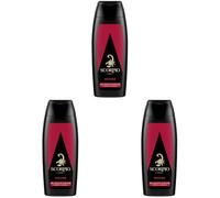 Scorpio - Gel Douche Corps Homme - Collection Rouge - Flacon 250 ml (Lot de 3)