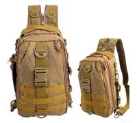Scorpio Sac à dos de pêche avec leurre de camouflage avec grande capacité pour les sports de plein air et les voyages en tissu Oxford résistant de couleur verte (marron sauvage)