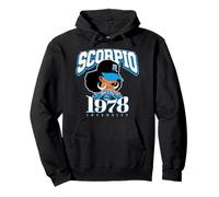 Scorpion 1978 Zodiac Year Melanin Skin Afro Diva Traits Sweat à Capuche